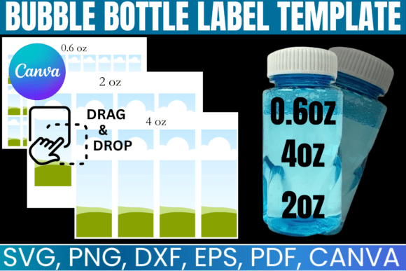 Bubble Bottle Label Canva Template: Easy Party Customization