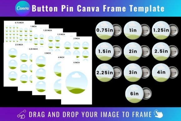 Button Pin Canva Frame Template: Design Assets Simplified