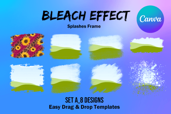 Canva Frame Template Bleach Effect Set a: Your Guide to Grunge Design