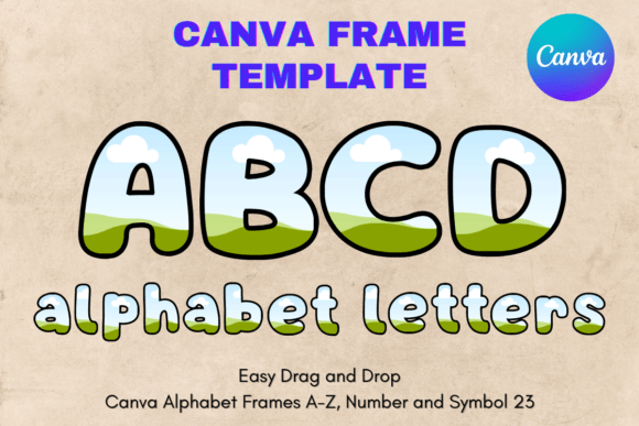 Canva Letters Frame Alphabet Template_23: Your DIY Sublimation Solution