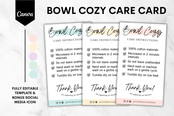 Caring for Handmade Cozies: The Essential Canva Template