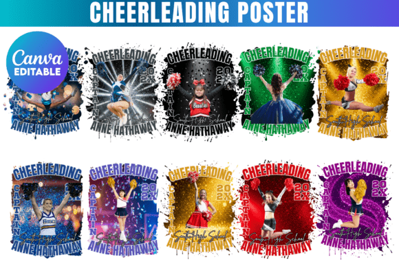 Celebrate Team Spirit: 10 Cheerleader & Dancer Canva Templates