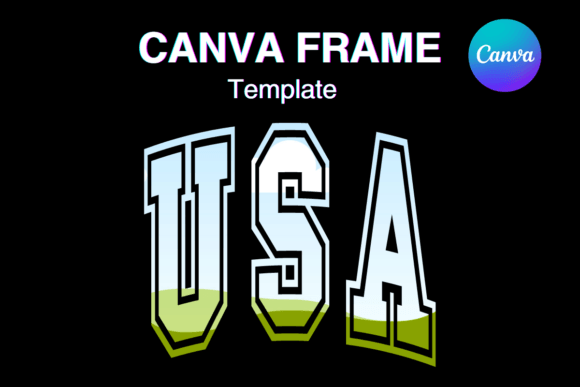 Celebrate with Style: The USA Patriotic Canva Frame Photo Template