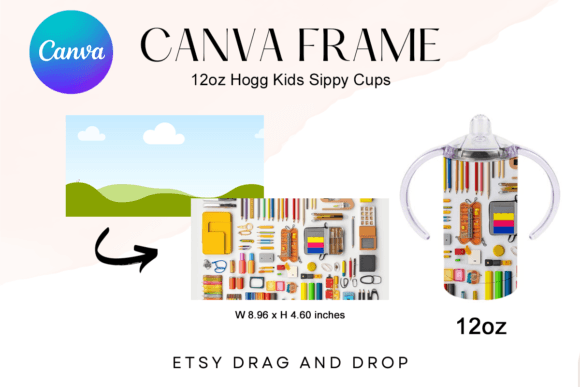 Customizing 12Oz Hogg Kids Sippy Cups: The Canva Frame Advantage
