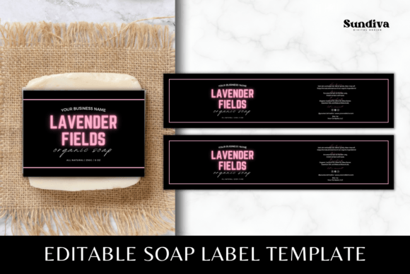 Elevate Your Brand: Custom Soap Bar Label Canva Template 4