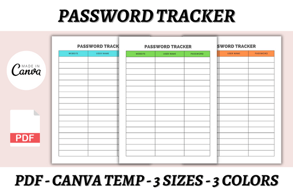 Manage Your Digital Keys with a Password Tracker Canva Template