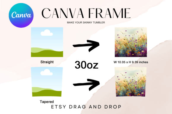 Master Your 30Oz Canva Frame Skinny Tumbler Template