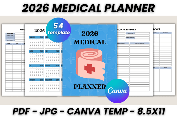 Master Your Health Journey with the 2026 Medical Planner Canva Template