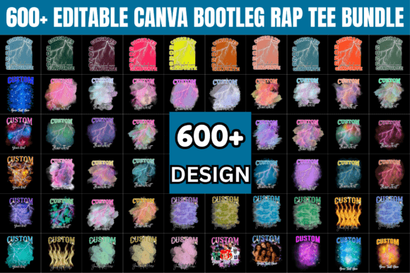 Mastering 90s Streetwear with the 600+ Canva Bootleg Rap Tee Bundle