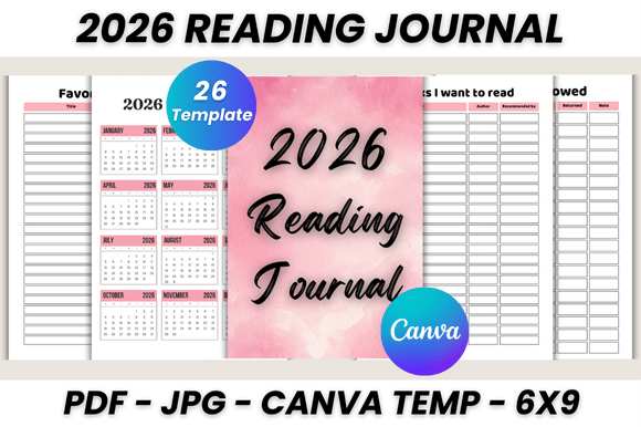 Organize Your Literary Life: The 2026 Reading Journal Canva Template