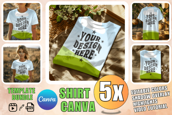 Shirt Mockup Bundle: Your Canva Template for Pro Designs
