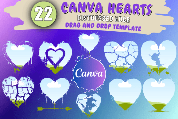Unleash Your Creativity with the Canva Frames Heart Template Bundle