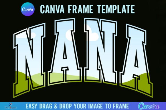 Unlock Bold Designs with the Nana Varsity Canva Template Frame