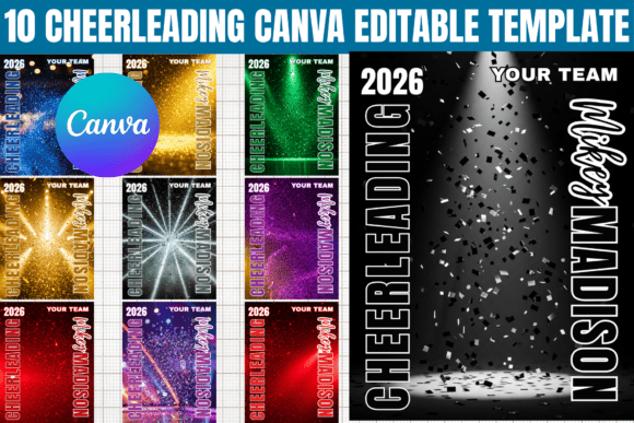 Unlock Your Squad's Spirit: The 10 Cheerleading Canva Editable Template